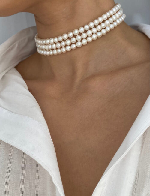 3 ROW FRESHWATER PEARL CHOKER