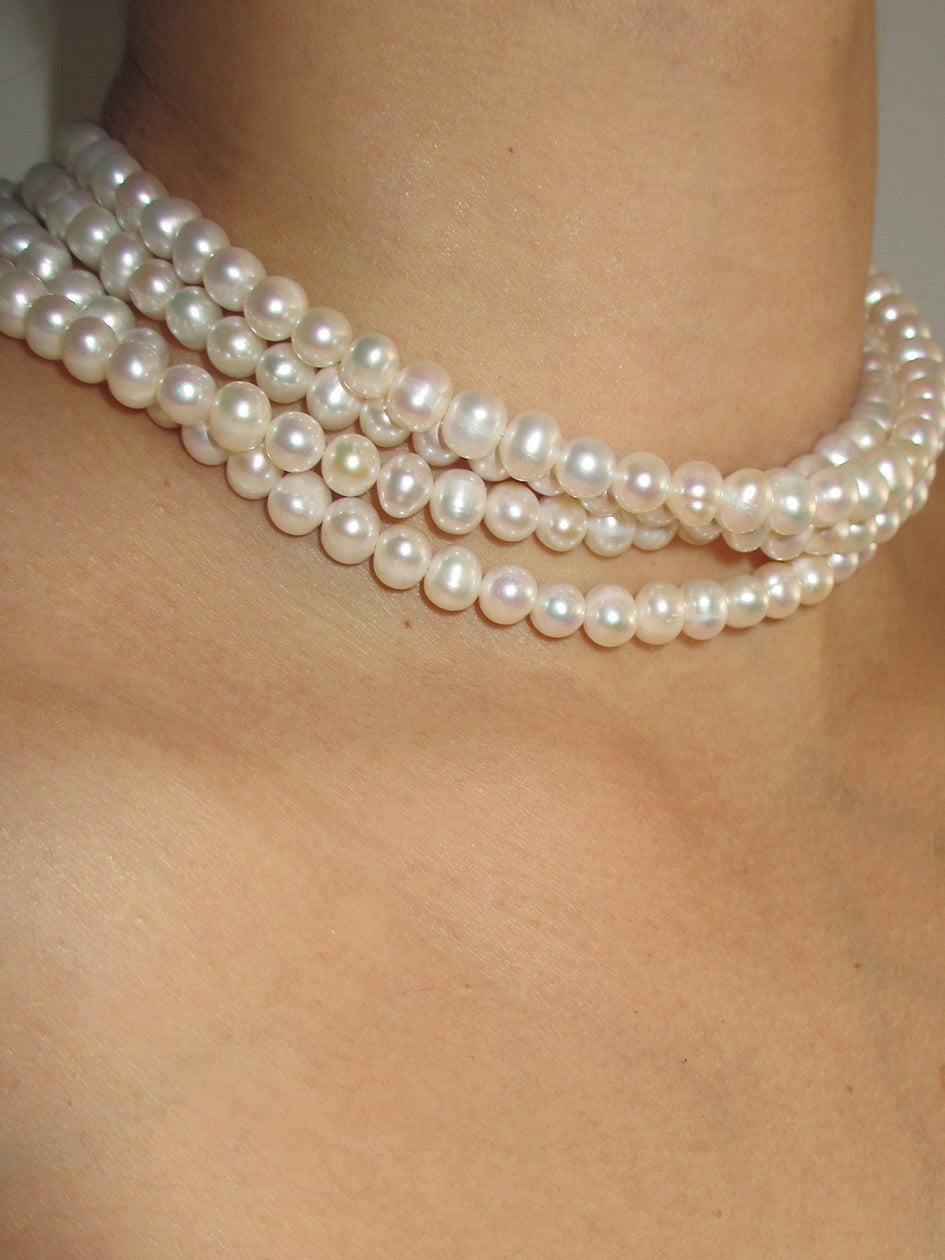 4 ROW FRESHWATER PEARL CHOKER - Image 3