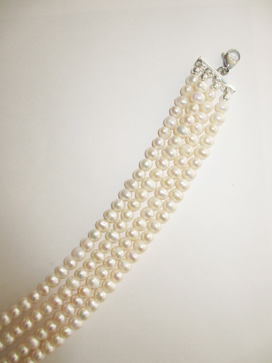 4 ROW FRESHWATER PEARL CHOKER - Image 4