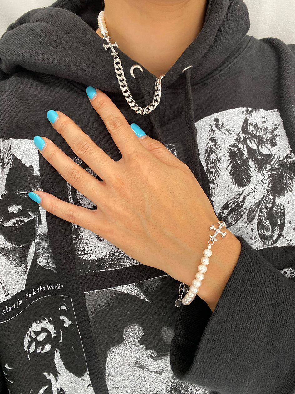 THE ADAMAS PEARL CHAIN BRACELET - Image 2