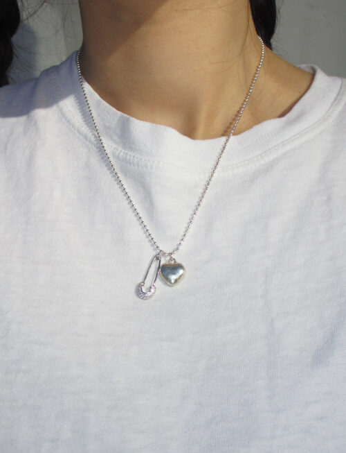 MINI HEART PIN CHAIN 925 sterling silver