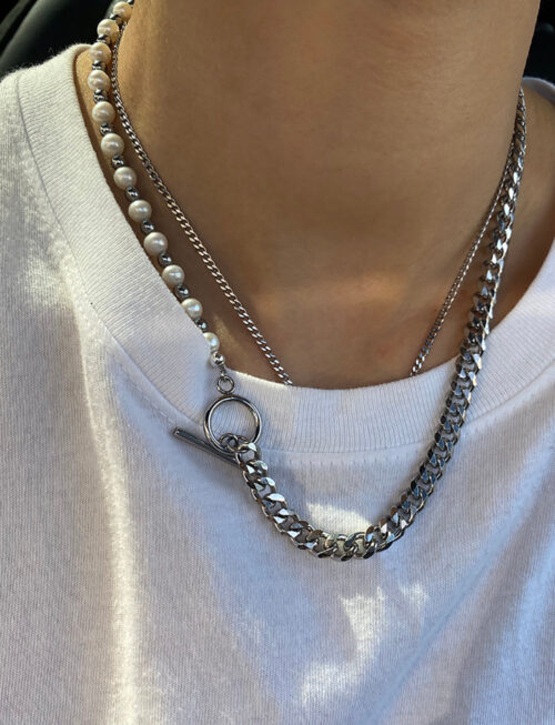THE HEMATITE PEARL CHAIN NECKLACE