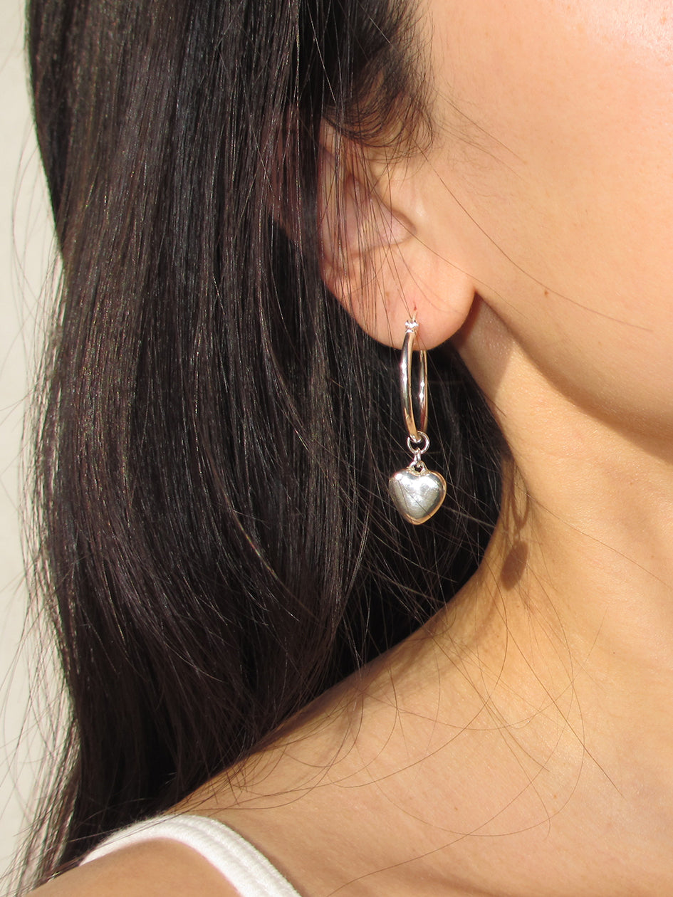 MINI HEART HOOPS 925 sterling silver - Image 3