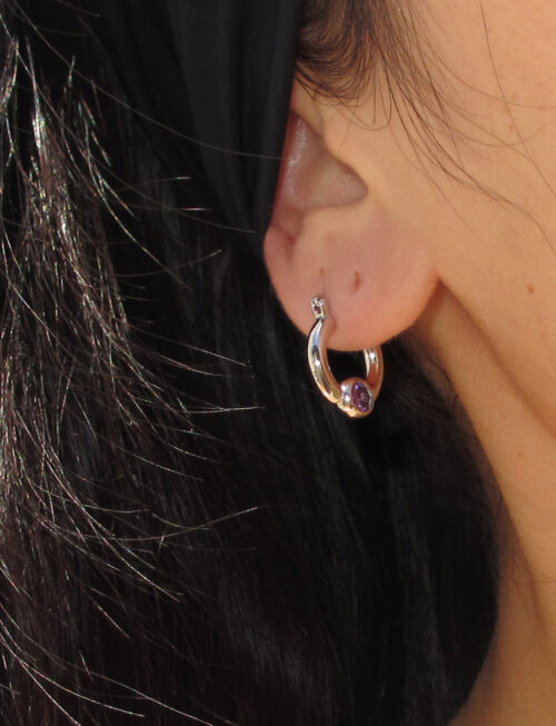 THE MINI PIERCED HOOP 925 sterling silver