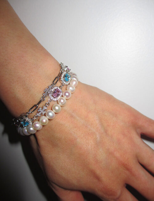 WHITE PEARL BRACELET 6MM