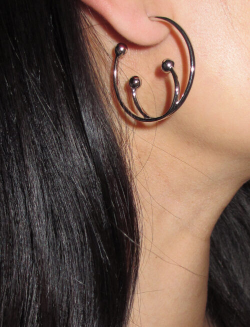 THE PIERCED XL HOOPS 925 sterling silver