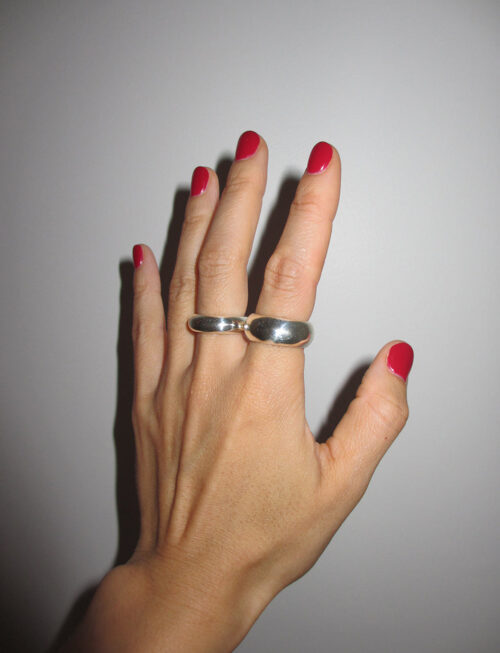 MEDIUM SILVER STACK RING 925 sterling silver