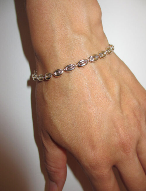 THE STERLING SILVER COFFEE BEAN BRACELET