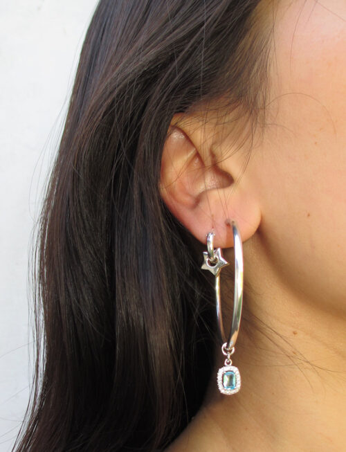 LIL STAR HOOPS 925 sterling silver