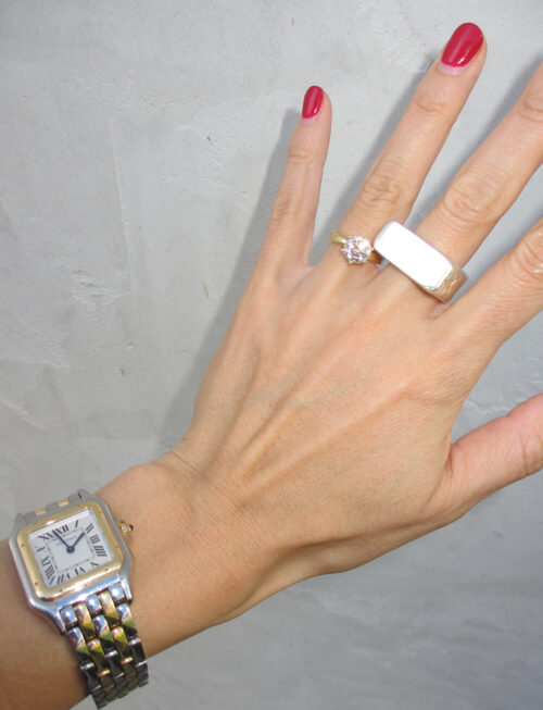 THE XTRA CHUNKY RECTANGLE SIGNET RING 925 sterling silver
